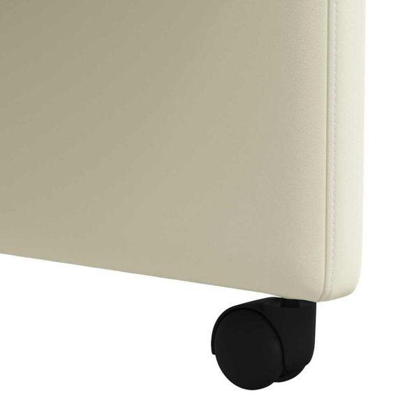 Столове с Колела с колела 2 pcs Крем 58 x 65 x 98 см Изкуствена