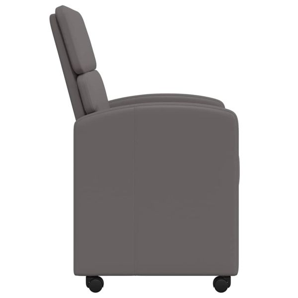 Столове с Колела с колела 2 pcs Сив 58 x 65 x 98 см Изкуствена