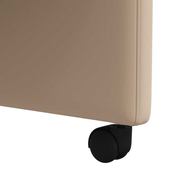 Столове с Колела 2 pcs Капучино 58 x 65 x 98 см Изкуствена