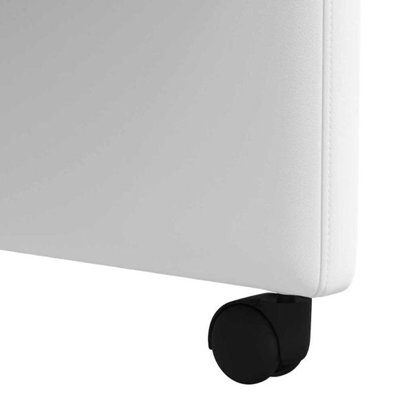 Столове с Колела с колела 2 pcs Бяло 58 x 65 x 98 см Изкуствена