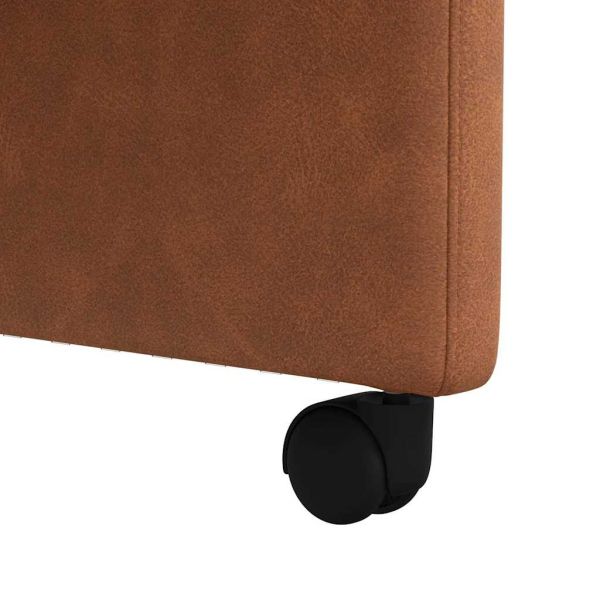 Столове с Колела 2 pcs Кафяво 57 x 67 x 98 см Изкуствена