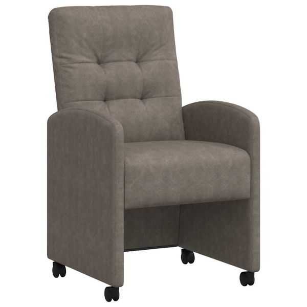 Столове с Колела с колела 2 pcs Сив 57 x 67 x 98 см Изкуствена