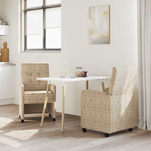 Столове с Колела с колела 2 pcs Светлосиво 57 x 67 x 98 см