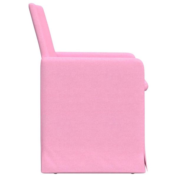 Обедени столове 2 pcs Розово 57 x 67 x 95 см текстил