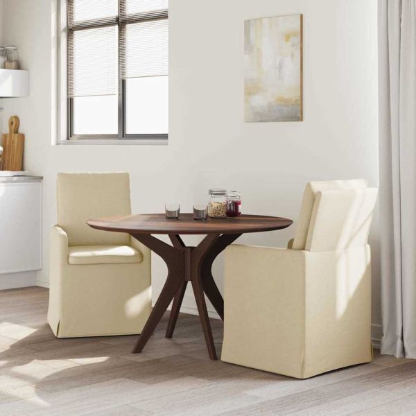 Обедени столове 2 pcs Крем 57 x 67 x 98 см текстил