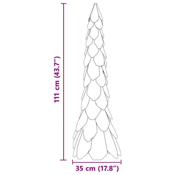 Коледно дърво с поставка Кафяво 110 cm Тиково дърво масив