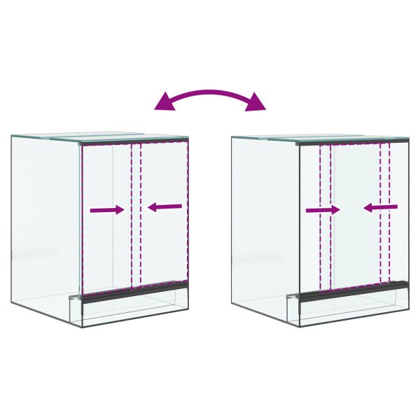 Хабитати за влечуги и земноводни Бяло 30 x 30 x 40 cm Стъкло