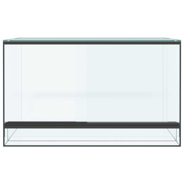 Хабитати за влечуги и земноводни Бяло 50 x 30 x 30 см Стъкло