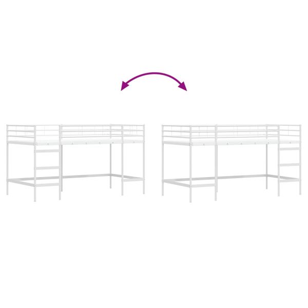 Легло на двуетажно легло за деца Бяло 90 x 201 см