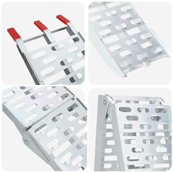 Рампа за натоварване 2 pcs Сребрист 222 x 29 x 14 см Алуминий