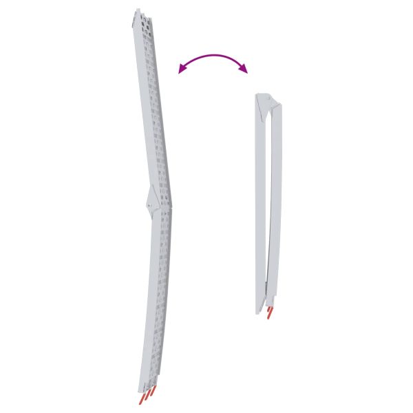 Рампа за натоварване 2 pcs Сребрист 222 x 29 x 14 см Алуминий