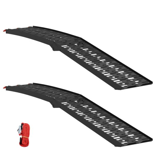 Рампа за натоварване 2 pcs Черно 222 x 29 x 14 см Алуминий