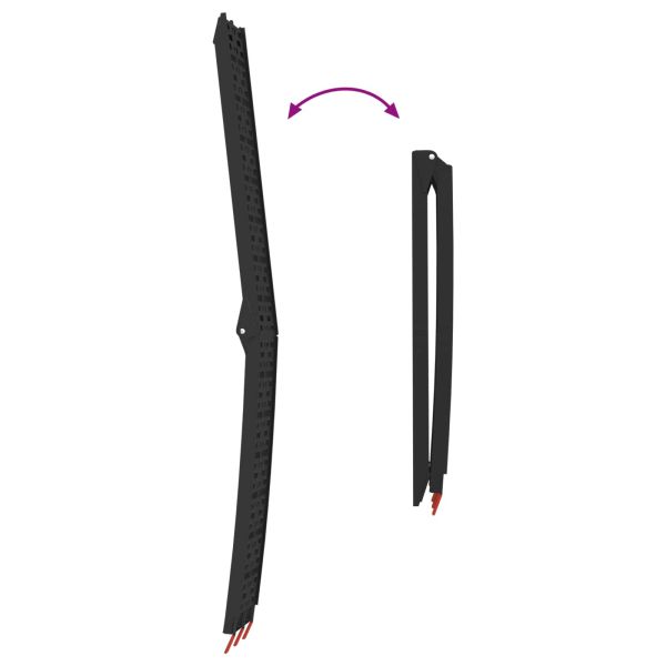 Рампа за натоварване 2 pcs Черно 222 x 29 x 14 см Алуминий