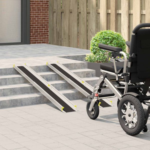 Рампа за инвалидни колички 2 pcs Черно 152 x 19 x 5,5 см