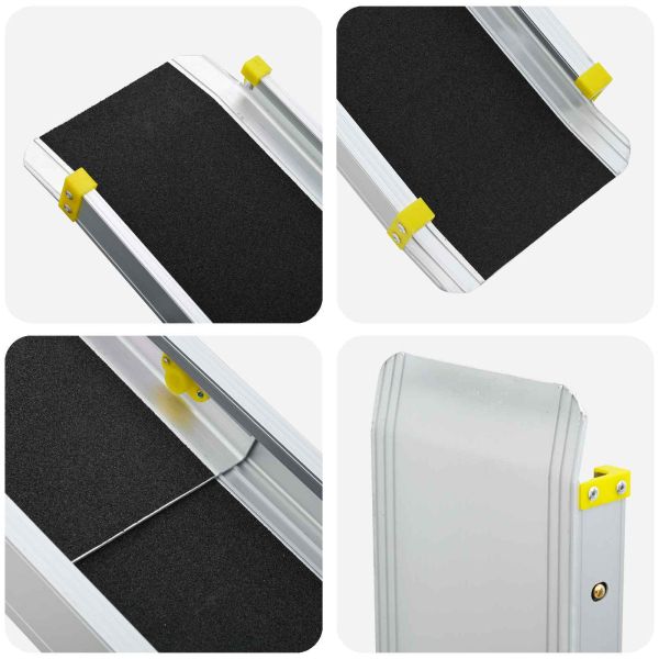 Рампа за инвалидни колички 2 pcs Черно 213,5 x 19,5 x 5,5 см