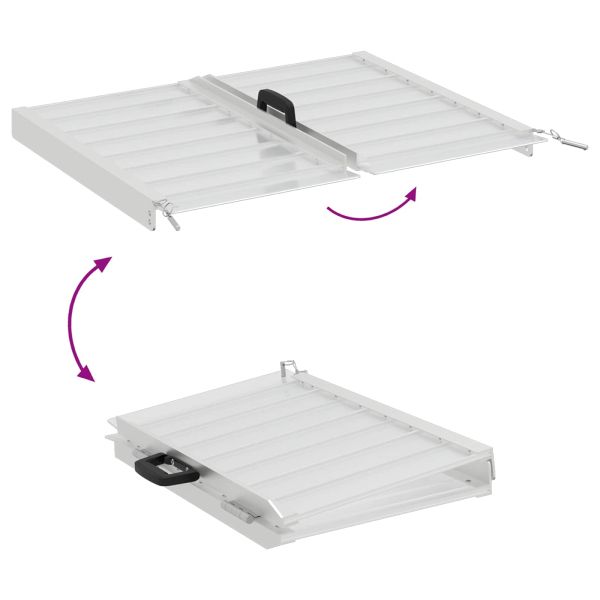 Рампа за инвалидни колички Сребрист 62 x 73 x 5 см Алуминий