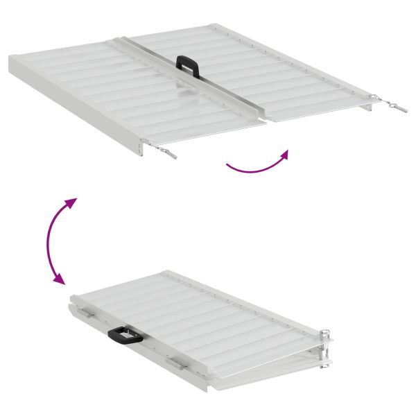 Рампa за инвалидна количка Сребрист 92 x 73,5 x 5 см Алуминий