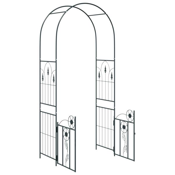Градинска арка Едноцветен Черно 102 x 50 x 218 см