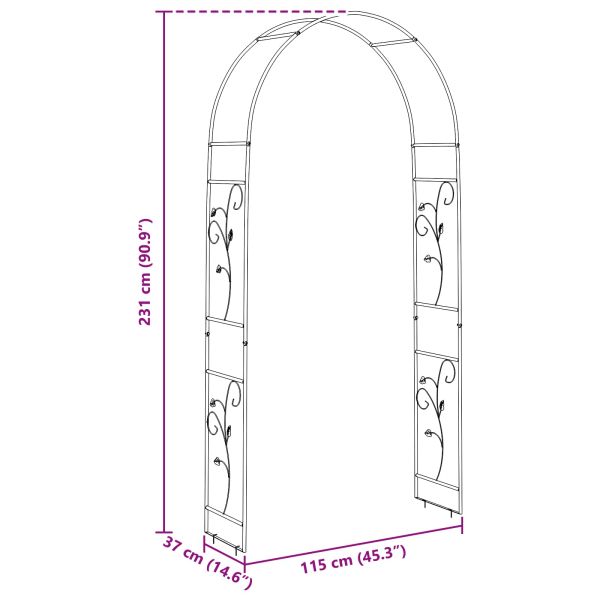 Градинска арка Флорален Черно