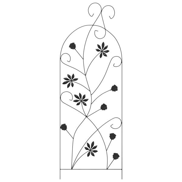 Градска ограда 3 pcs Черно 112 x 40 см Стомана