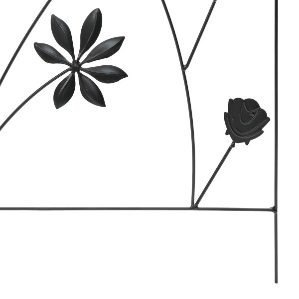 Градска ограда 3 pcs Черно 112 x 40 см Стомана