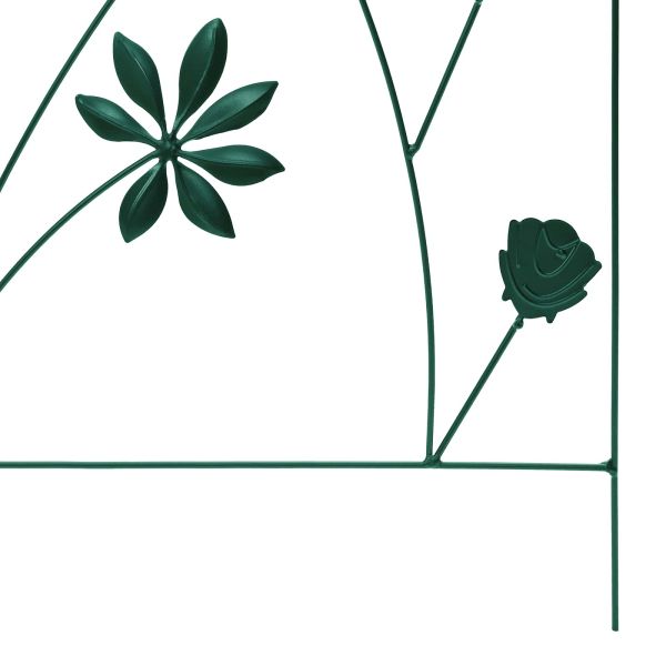 Градска ограда Решетка 3 pcs Зелен 112 x 40 см Стомана