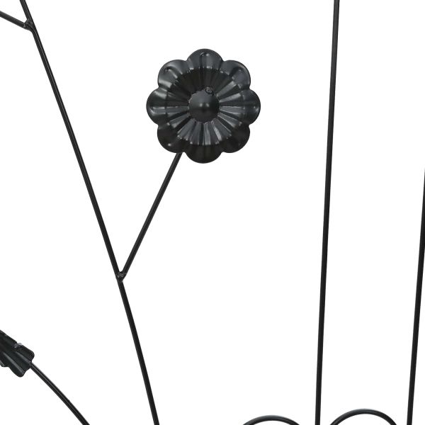 Градска ограда Решетка 3 pcs Черно 112 x 40 см Стомана