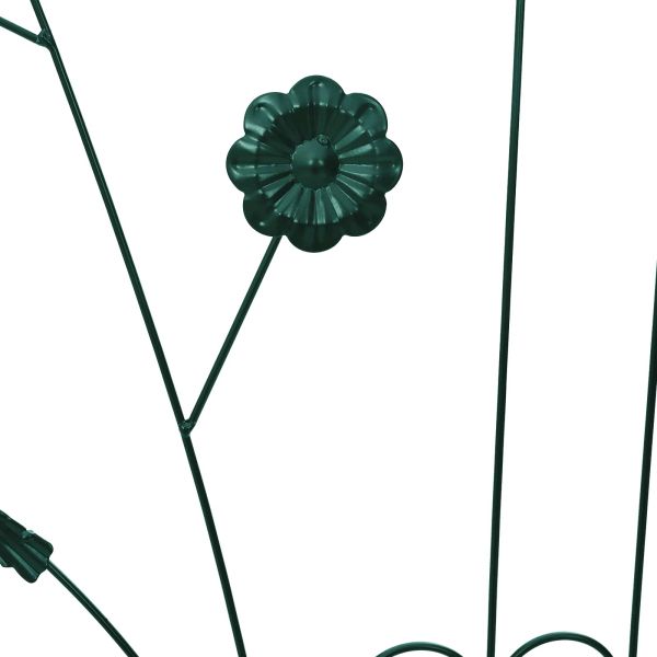 Градска ограда 3 pcs Зелен 112 x 40 см Стомана