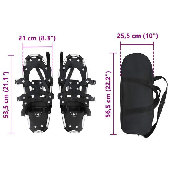 3 в 1 снегоходки с туристически пръчки Сребрист 21 инча