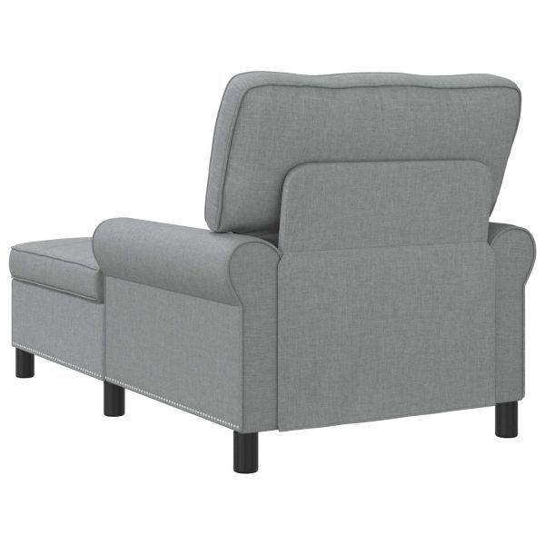 Шезлонг Лаунж с възглавница Светлосиво 91 x 157 x 91 см текстил