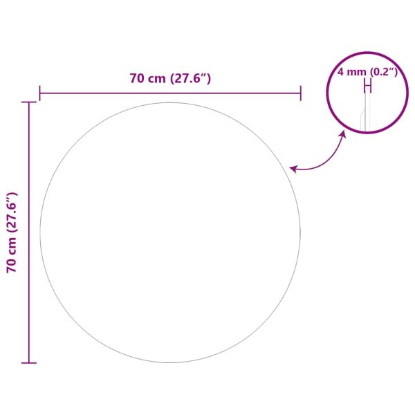 Стенни огледала Кръгла Ø 70 cm закалено стъкло