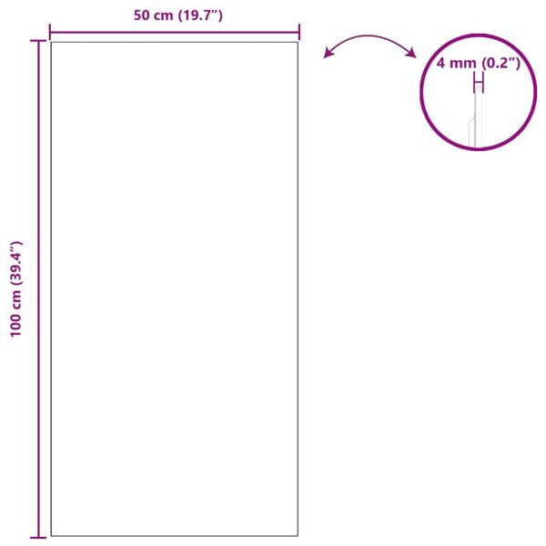 Стенни огледала Правоъгълна 50 x 100 cm закалено стъкло