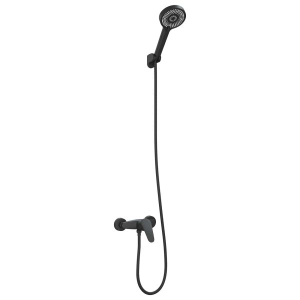 Комплект душова глава Черно G 1 / 2 инча