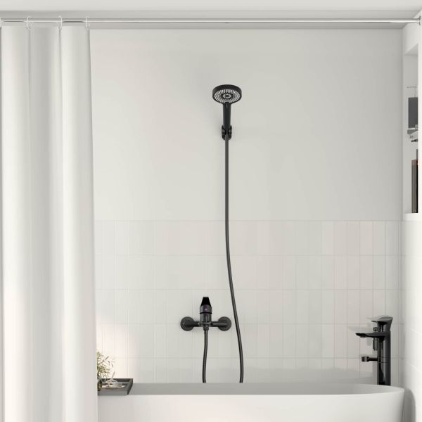 Комплект душова глава Черно G 1 / 2 инча