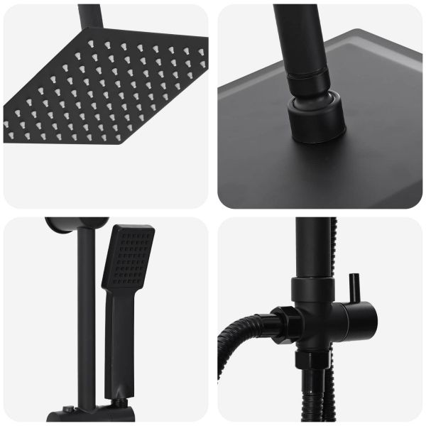 Душ система Черно 47 x 20 x 95 см Неръждаема стомана