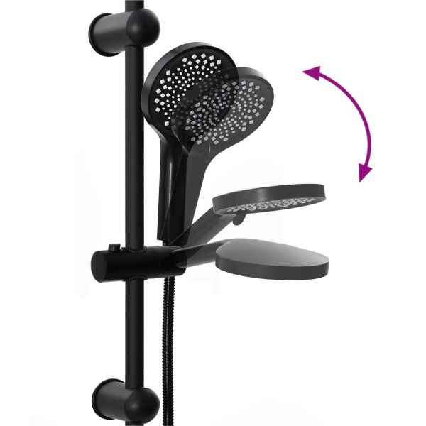 Душ система Черно 45 x 20 x 96 см Лят месинг, Sus201 и ABS