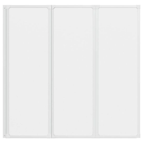 Екран за баня Мат 120 x 117 см Алуминий & Панел от PP