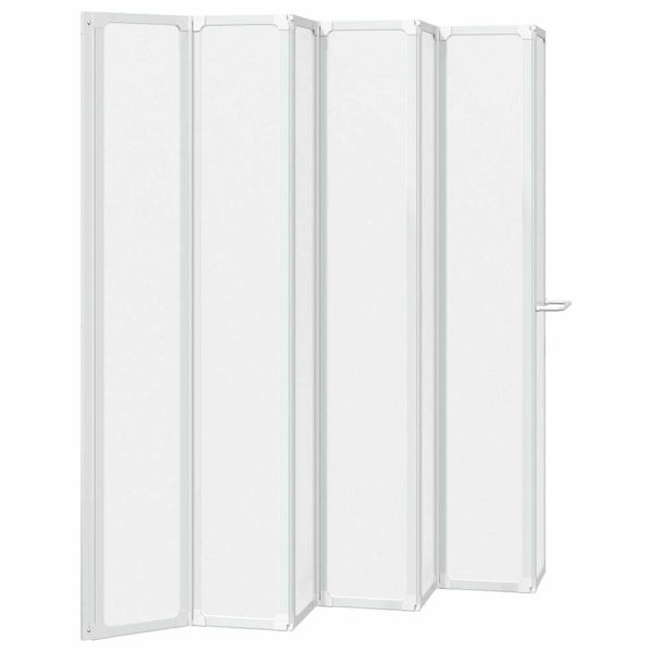 Екран за баня Мат 168 x 140 см Алуминий & Панел от PP