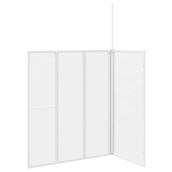 Екран за баня Мат 120 x 70 x 137 см Алуминий & Панел от PP