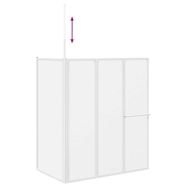 Екран за баня Мат 120 x 70 x 137 см Алуминий & Панел от PP