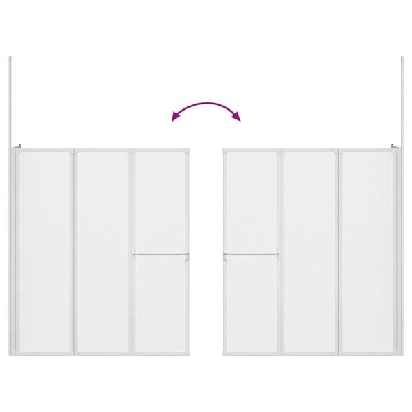 Екран за баня Мат 120 x 70 x 137 см Алуминий & Панел от PP