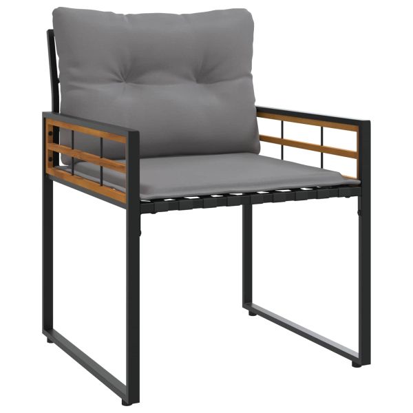 Комплект за външни мебели с възглавница 4 pcs Светлосиво