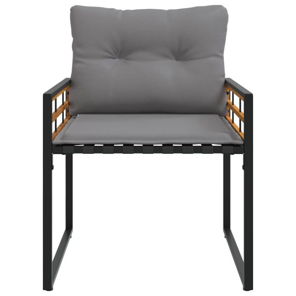 Комплект за външни мебели с възглавница 4 pcs Светлосиво