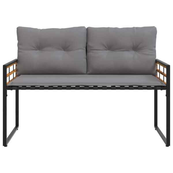 Комплект за външни мебели с възглавница 4 pcs Светлосиво