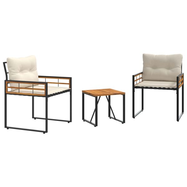 Комплект за външни мебели с възглавница 3 pcs Крем