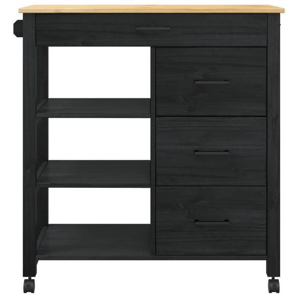 Кухненска количка Черно