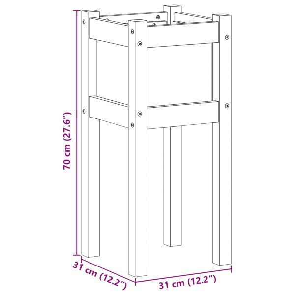 Градинска саксия Природа 31 x 31 x 70 см Солидно борово дърво