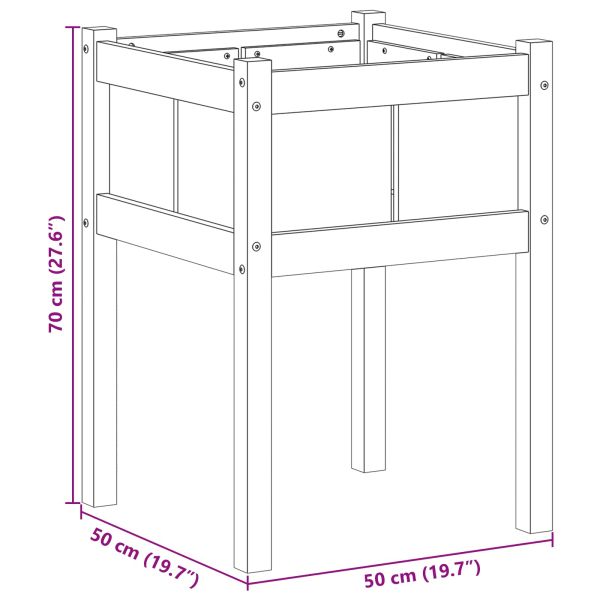 Градинска саксия Природа 50 x 50 x 70 cm Солидно борово дърво