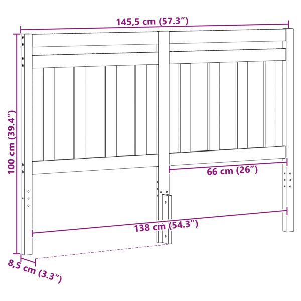 Облегалка за глава Кафяво с восъчно покритие 145,5 x 100 cm