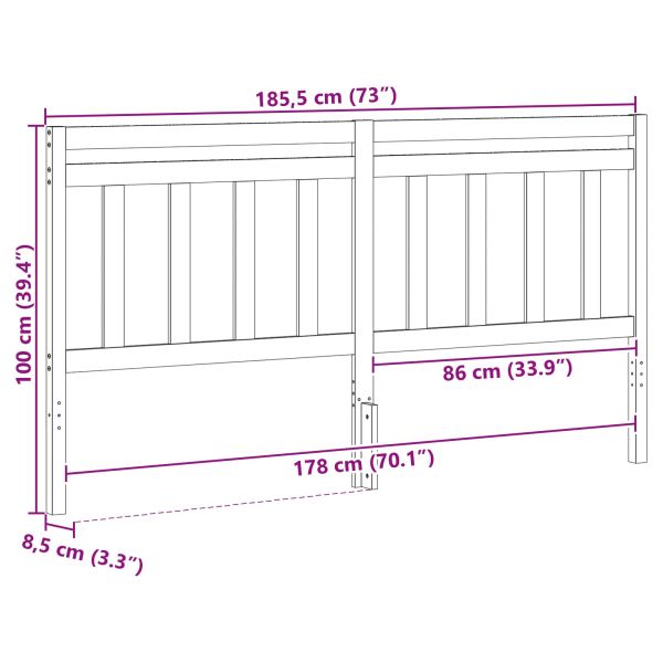 Облегалка за глава Кафяво с восъчно покритие 185,5 x 100 cm